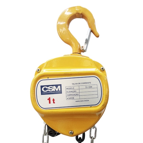 Talha Manual 1 Tonelada Corrente 5m TC1000 CSM-b3ca6bdf-83ac-45d6-944b-8bd76a8ca6aa