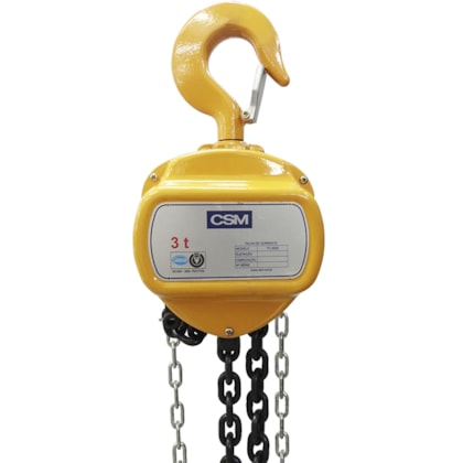 Talha Manual 3 Ton Corrente 5m de Elevação CSM-e4c2b484-fd14-4e24-8feb-d87d3cd6e8c7