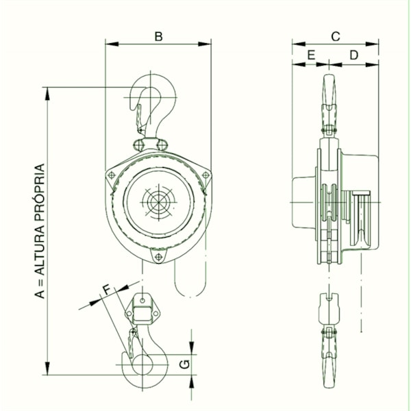 Talha Manual Compacta 3 Metros x 500 Kg Berg Steel-4dcfb5fa-5fcc-49ac-b729-531e989db530