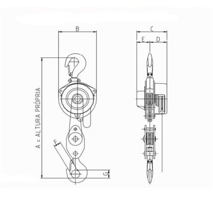 Talha Manual Compacta 5M 2 Toneladas Berg Steel-b94de251-886d-4d3b-93e9-8559669dfd80