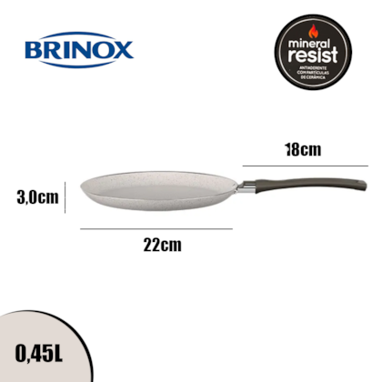 Tapioqueira Cerâmic Life Suprema Em Alumínio 22cm 0,45L Vanilla 7244/357 Brinox-b4a1dee6-6c74-46cd-ba4f-596c754d3b23