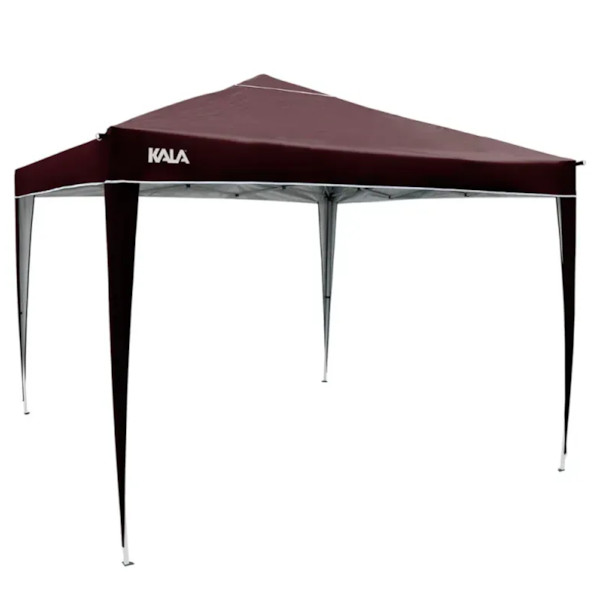  Tenda Gazebo Dobrável 3m x 3m Com Pés em Alumínio Marrom 309973 Kala-fd388829-e1df-43e0-94b9-b939507d8411