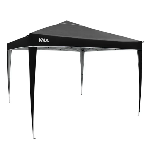 Tenda Gazebo Dobrável 3m x 3m Com Pés em Alumínio Preta 309981 Kala-f788629a-fa65-40be-991e-64403d11c169