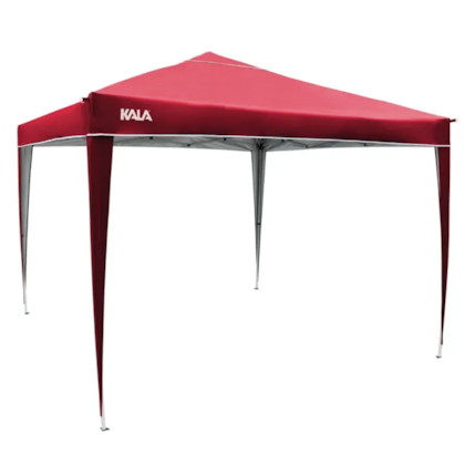 Tenda Gazebo Dobrável 3m x 3m Com Pés em Alumínio Vermelha 309999 Kala