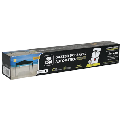 Tenda Gazebo Dobrável Automática Preta Pop-Up 3M Bel 330507-a9dff978-a12f-438c-b910-00cd885c82eb
