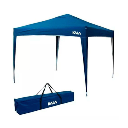 Tenda Gazebo Poliéster 3m x 3m Dobrável Azul 103888 Kala-56aac684-6a3f-4a26-91eb-3272c06e60de