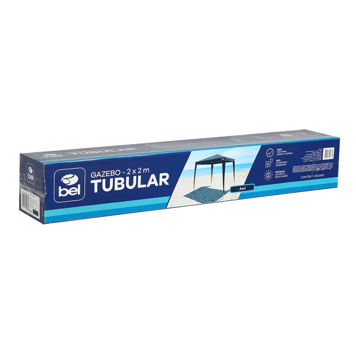 tue Tenda Gazebo Tubular 2M Polietileno Azul BelFix 301302 | Ultra
