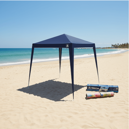 Tenda Gazebo Tubular 2M Polietileno Azul BelFix 301302-af362687-29a0-4743-8b42-0faffc011e0c