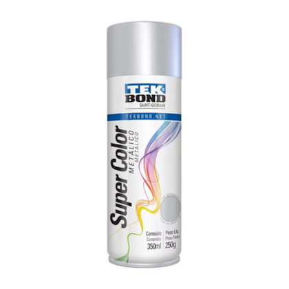 Tinta Spray Metálico Prata 350ml 23361006900 Tekbond-117b2480-b0ed-4a42-b09e-af0d562dbf59