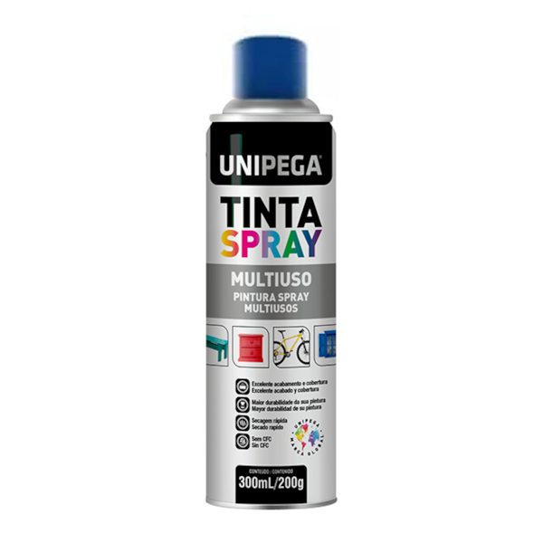 Tinta Spray Multiuso Azul 300ml/200g 05340115 Unipega-2c0b14ff-a4d7-4514-a4cc-80e77ad0c0d2