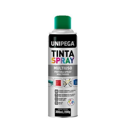 Tinta Spray Multiuso Verde 300Ml/200g 05340116 Unipega-2e2c8c06-6089-47bb-9106-7962af53a9fb