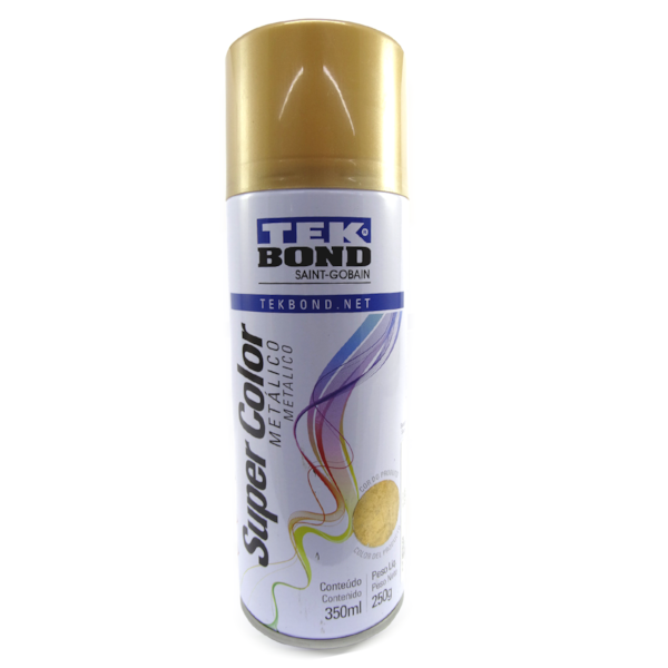 Tinta Spray Ouro Metálico 350ml / 250g 23351006900 Tekbond-a8ef925e-c8fd-49c0-b37e-b6dd810f630b