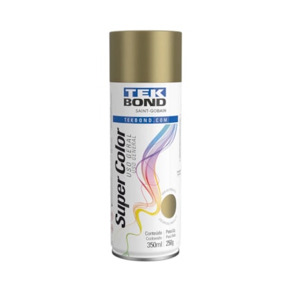 Tinta Spray Super Color para Uso Geral Dourado 350ml 23051006900 Tekbond -37eddb71-9841-4f49-b8db-feed3c7e31a0