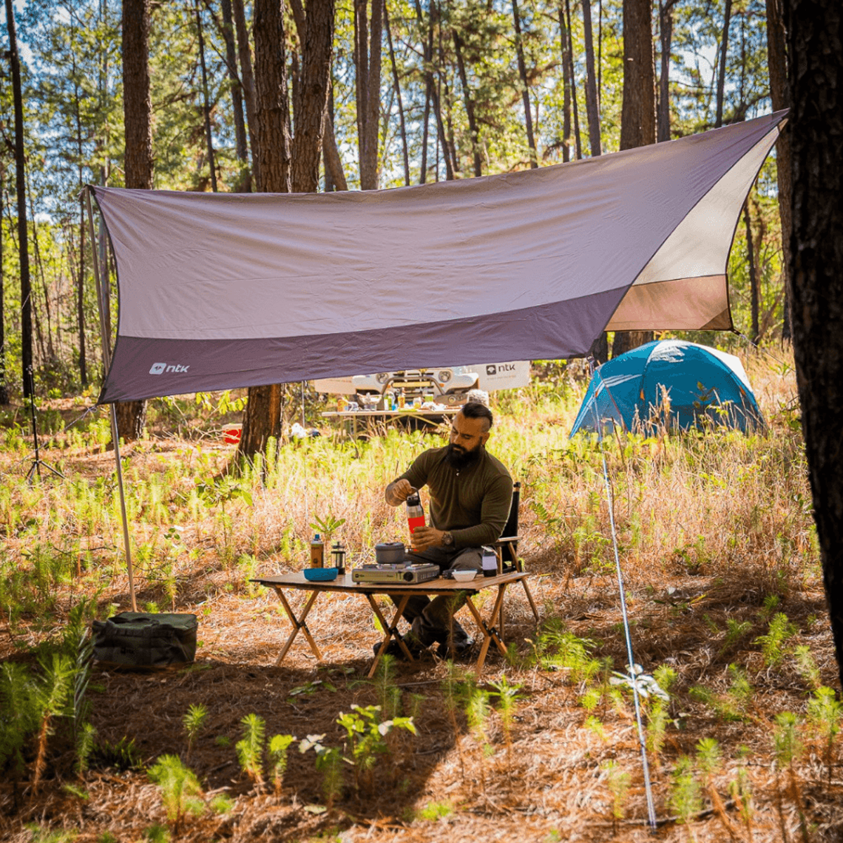 Toldo Tarp Shade em Poliéster Oxford Proteção para Camping e
