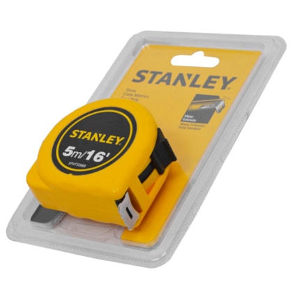 Trena com Fita de Aço 5m com Trava Stanley-043aab03-56ac-424a-a505-2a8148f3bafa