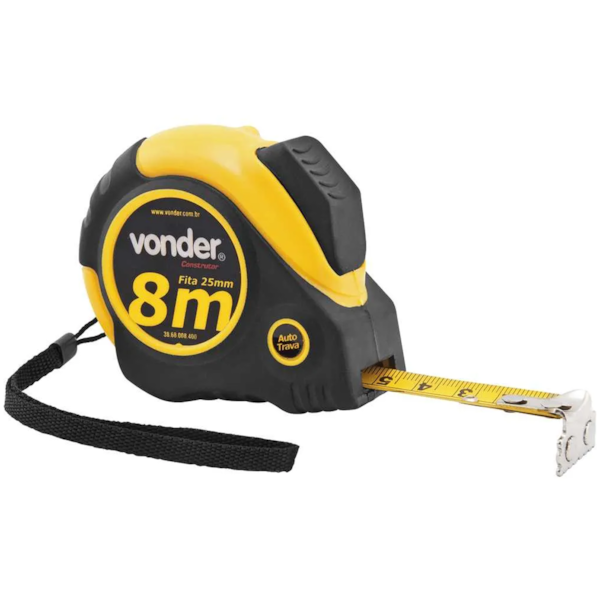 Trena de Aço Construtor 8m x 25mm Curta C/Trava Manual 3868008400 Vonder-adde0e6e-ba5a-4097-a330-299fd7cddfac