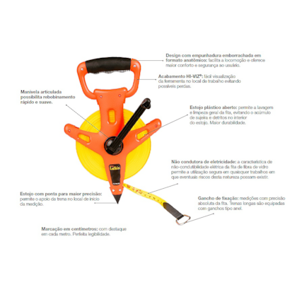 Trena Fibra de Vidro 20MtX13Mm  Y1720CM LUFKIN-be8ced50-f976-4af6-ae77-c386e880a85e