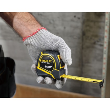 Trena Manual com Trava 8 Metros Global Plus 30-626 Stanley-752bba3d-67de-41fa-b2df-1a01c619c219