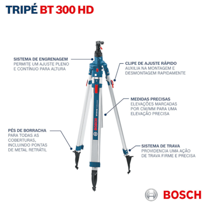 Tripé para Nível a Laser Professional BT 300 HD Bosch-c66e381b-a953-4fa0-aa2f-f69bc1f764d8