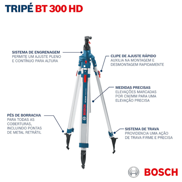 Tripé para Nível a Laser Professional BT 300 HD Bosch-3c7f00ec-41db-4e4c-b301-82bc3defe824