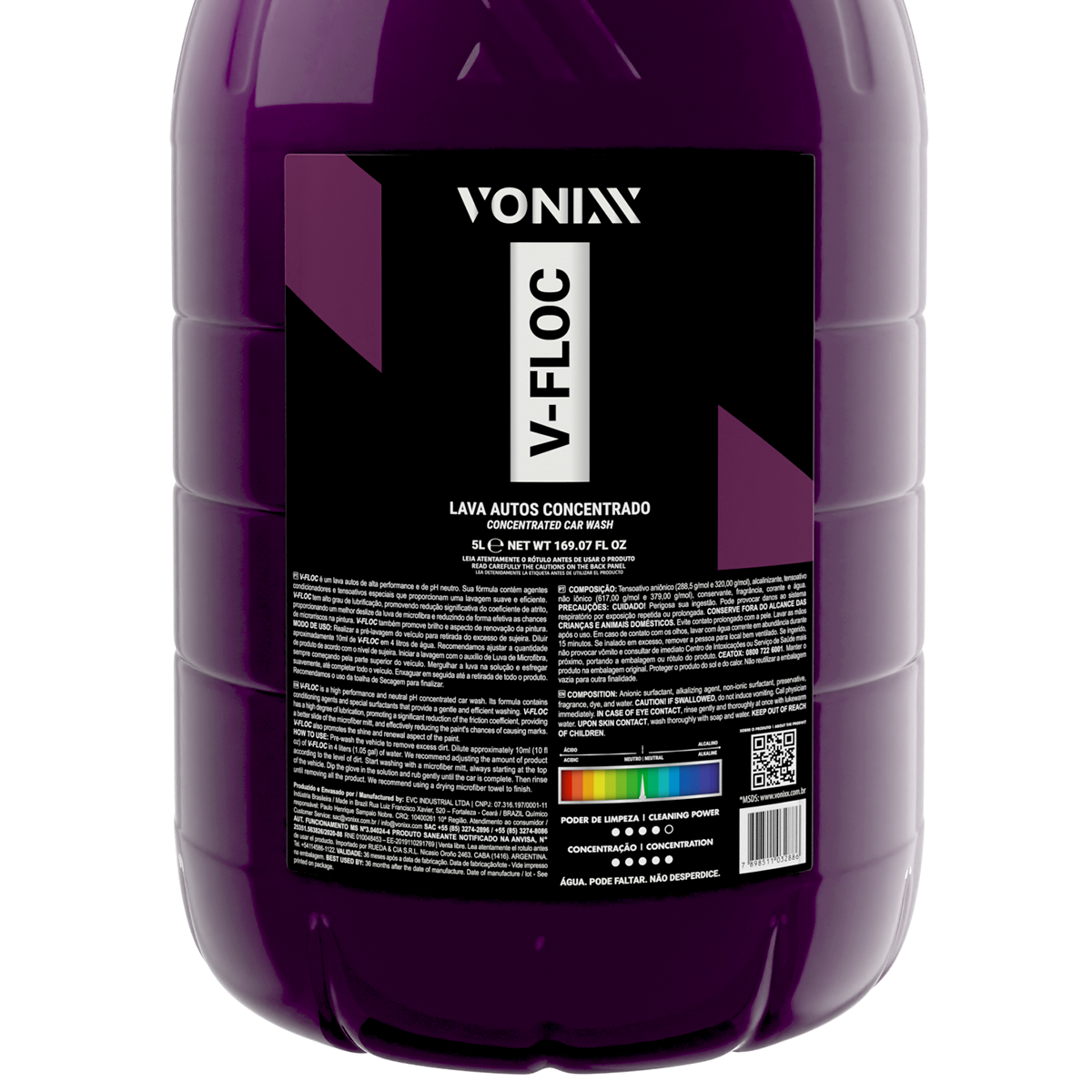 V-Floc 5,0 Litros Lava Autos Concentrado 2008049 Vonixx | Ultra