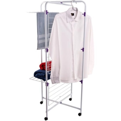 Varal de Chão Em Aço Triplex Com Rodas 1,23m-a2586f17-a143-4001-903b-510fca8d4f57