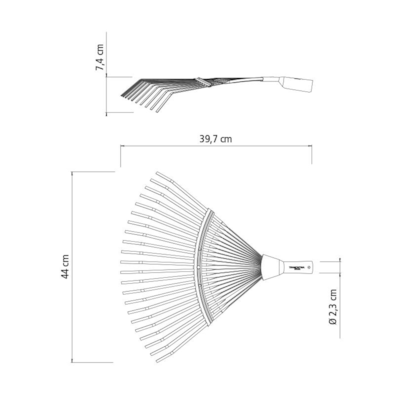 Vassoura Metálica Fixa 22 Dentes Para Jardim Sem Cabo 77837/221 Tramontina -f39b45ce-c26c-4494-9b00-d16f3fc40471