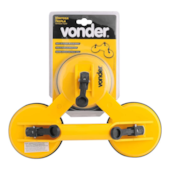 Ventosa Tripla 118mm Plástica ABS Capacidade 25/75kg 3599003003 Vonder